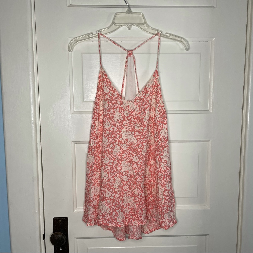 1.4.3. Story by Line Up Coral Floral Long Flowy Tank size M